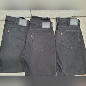 Levi's Black Men's Slim Straight Jeans - Pack of 3 W38xL32